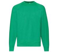 Fruit of the Loom Sudadera para hombre con cuello redondo, talla L, verde kelly