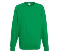Fruit of the Loom Sudadera para hombre con cuello redondo, talla L, verde kelly