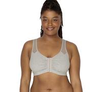 Fruit of The Loom Sujetador Deportivo cómodo con Cierre Frontal para Mujer con Correas de Malla, Gris Jaspeado, 90