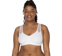 Fruit of the Loom - Sujetador Deportivo cómodo con Cierre Frontal y Tirantes de Malla para Mujer, Blanco, 90