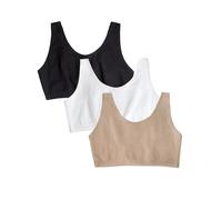 Fruit of the Loom Sujetador Deportivo Estilo Tanque Construido para Mujer Sujetador Deportivo Mujer (Pack de 6)
