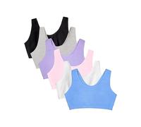Fruit of the Loom Sujetadores Deportivos para Mujer, Estilo Camiseta de Tirantes, Pack múltiple, 90