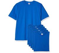 Fruit of the Loom Super Premium Short Sleeve Camiseta, Azul Cobalto, L (Pack de 5) para Hombre