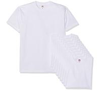 Fruit of the Loom Super Premium Short Sleeve Camiseta, Blanco, L (Pack de 10) para Hombre
