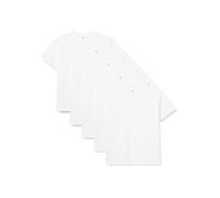 Fruit of the Loom Super Premium Short Sleeve Camiseta, Blanco, L (Pack de 5) para Hombre