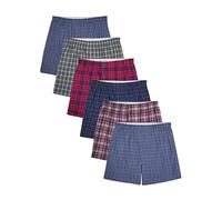 Fruit of the Loom Tag Free Woven Boxer Shorts, Relaxed Fit, Moisture Wicking, Assorted Multipacks, Tejido, Paquete de 6, Colores Surtidos, XL (Pack de 6) para Hombre