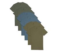 Fruit of the Loom Eversoft Cotton Short Sleeve Pocket T-Shirts, Breathable & Tag Free Ropa Interior, Paquete de 6 Tonos Tierra Surtidos, L (Pack de 6) para Hombre