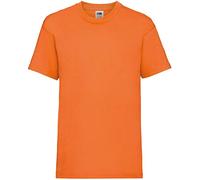 Fruit of the Loom Value T, Camiseta Niño, naranja, 9-11 años