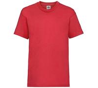 Fruit of the Loom Value T, Camiseta Niño, Rojo (Rot - Rot), 5-6 años