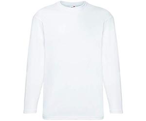 Fruit of the Loom Valueweight Camiseta de manga larga para hombre + bolsa de tela Web-Textilien24 - S M L XL XXL 3XL 4XL 5XL - Varios conjuntos de colores, Blanco, 3XL