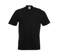 Fruit of The Loom Valueweight - Camiseta para hombre, talla L, color blanco Negro XXXXXL