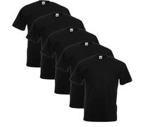 Fruit of the Loom - Valueweight - Set de 5 camisetas negro XL