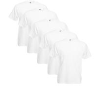 Fruit of The Loom - Valueweight - Set de 5 Camisetas Weiß M