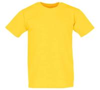 Fruit of the Loom Valueweight T | Camiseta para hombre y mujer - Camiseta básica unisex 100% algodón - Cuello redondo alto, amarillo, L