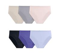 Fruit of the Loom Women's 6pk Microfiber Hi-Cut, Assorted, 7