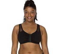 Fruit of the Loom Women's Comfort Front Close Sport Bra with Mesh Straps, Black, 40