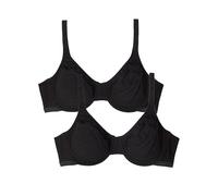 Fruit of The Loom Women's Cotton Stretch Extreme Comfort Bra, Black Hue/Black Hue
