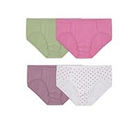 Fruit of the Loom Women's Crafted Comfort Pima Cotton Underwear, Super Soft & Durable, Hipster-4 Pack-Green/Pink/Purple, 9