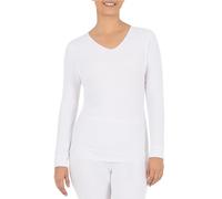 Fruit of The Loom Women's Micro Waffle Premium Thermal V-Neck, White, Small