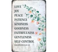 Fruit of the Metal Sign Wall Decor for Living Room Home Farmhouse 8 X 12 in