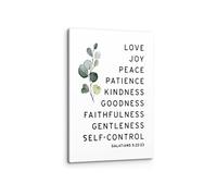 Fruit of the Spirit Galatians 5:22-23 Canvas, Love Joy Peace Bible Verse Christian Wall Art(Framed,16x24inch(40x60cm))