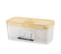 Fruit Organizer Container, Refrigerator Storage Box, Detachable Filter Large Capacity Keeper, Fresh Food Storage for Kitchen Pantry Freezer Meal Prep Lunch Snack, Stackable Produce Saver for Home Use