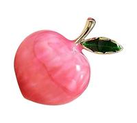 Fruit Plant Enamel Shaped Lapel Clothing Decorative Peach Brooch Pin for Clothes Funny Button Fairy Brooches Copper Pink