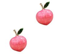Fruit Plant Enamel Shaped Lapel Clothing Decorative Peach Brooch Pin for Clothes Funny Button Fairy Brooches Copper Pink