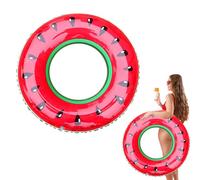 Fruit Pool Float, Inflatable Orange Lime Kiwi Watermelon Swim Tube Ring, Large Fun Floating Raft Kids Adults, Portable Pool for Summer Party Beach and Vacation Use