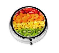 Fruit Rainbow, pastillero, pastillero cuadrado para bolsillo o monedero, pastillero pequeño, organizador de pastillas de viaje
