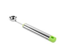 Fruit Scooping, Watermelon Scoop Spoon, 0.9x0.9x7.3inch Fruit Spoon With Ergonomic Handle, Stainless Steel Food Scoop Tool, Polished Curved Design Finish, Kitchen Dessert Serving Use