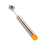 Fruit Scooping, Watermelon Scoop Spoon, 0.9x0.9x7.3inch Fruit Spoon With Ergonomic Handle, Stainless Steel Food Scoop Tool, Polished Curved Design Finish, Kitchen Dessert Serving Use