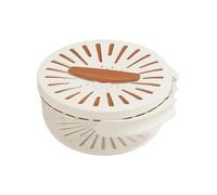 Fruit Strainer Basket, Vegetable Washing Bowl with Lid, Food-Safe Colander Drainer Contenedor con mango plegable, Versatile Strainer, Easy Clean Berry Grape Rinse Tool, Brown