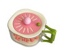 Fruit Strainer Container, Vegetable Washing Bowl with Lid, 2-in-1 Foldable Handle Design, Multi-Purpose Storage and Rinse Bin, Space-Saving and, For Refrigerator, Outdoor