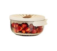 Fruit Strainer, Washing Basket, 6.1in Vegetable Bowl, Food-Safe Material, Foldable Handle for Draining Grapes, Berry Cleaning, Veggie Rinsing, Kitchen Use, Colander Design, Lidded Container
