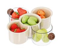 Fruit Tray for Party - 360° Rotating Spinner Plate with Compartments | Multi-Purpose Food Serving Tray Easy Access Design Feature for Catering, Picnic, Kitchen Countertop or Fridge Use