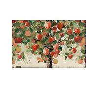 Fruit Under The Tree - Alfombra moderna de felpa corta, ultrasuave, lavable, antideslizante, para sala de estar, dormitorio, oficina, dormitorio, decoración del hogar, 36 x 24 pulgadas