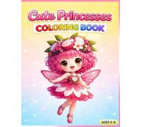 Fruit & Veggie Princesses: A Fun and Easy Coloring Book for Kids and Adults. 37 Cute Princess Designs