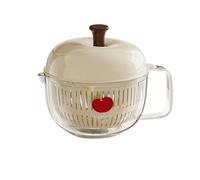 Fruit Washer Spinner Bowl, Compact Cleaning Container, Fruit Washing Bowl with Strainer, High Stability Centrifugal, Reinforced Resistant Polymer, Efficient Resource Management for Kitchen Usage