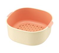 Fruit Washing Basket, Double-Layer Drain Strainer Bowl, Rotating Inner Colander Design, Dishwasher Safe No Bpa Material, Crafted From Excellent Pp Material, 9.65x10.24x4.13in