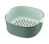 Fruit Washing Basket, Double-Layer Drain Strainer Bowl, Rotating Inner Colander Design, Dishwasher Safe No Bpa Material, Crafted From Excellent Pp Material, 9.65x10.24x4.13in