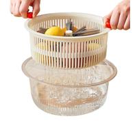 Fruit Washing Bowl - Rotating Brush Colander Producer Double Layer Strainer
