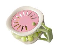 Fruit Washing Bowl with Strainer, 2 en 1 Produce Washer and Berry Container for Fridge, Dual-capa drenaje Basket with plegable Handle, Stackable Lettuce Keeper for Kitchen & Picnic