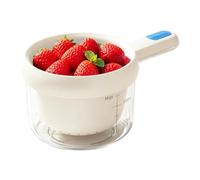 Fruit Washing Bowl with Strainer - Double Layer Small Drain Basket