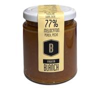 Fruita Blanch - Mermelada Extra de Melocotón 77% Fruta, Artesanal, Sin Conservantes ni Aditivos, Pack de 4 x 300 g, Ideal para Desayunos y Tentempiés