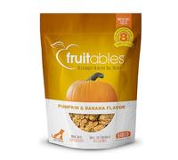 Fruitables Golosinas horneadas para perros, Golosinas de calabaza para perros, saludables bajas en calorías, sin trigo, maíz ni soja - Calabaza y plátano 198g