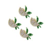 Fruitful Shaped Retro Badge Bling Sequin Lapel Pin Watermelon Fruit Brooch Zinc Alloy