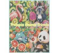 Fruitopia Animal Friends: Relaxing Color by Number Adventure: 40 Vibrant Animal and Fruit Scenes for Stress Relief Coloring