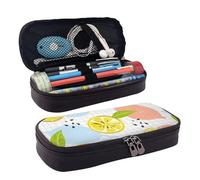 Fruits Lemon - Estuche de piel para lápices, papelería, portátil, multifuncional, bolsa de almacenamiento, suministros de la Academia
