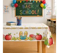 Fruits - Mantel rectangular con diseño de libro educativo lúdico de regreso al campus, resistente a las manchas, lavable, cenas, fiestas, esenciales para cocina, banquete, picnic, 152 x 305 cm